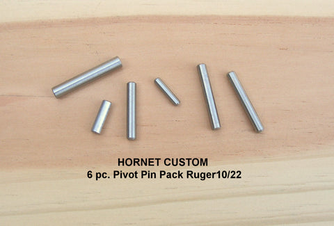 Replacement Hornet Custom 6-pc Stainless Steel Trigger Pivot Pin Pack Ruger 10/22